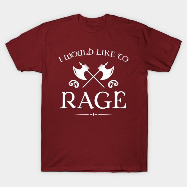 Barbarian Rage - RPG T-Shirt by pixeptional